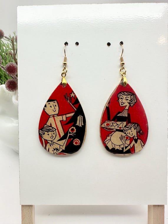 1958 Family Circle Christmas Earrings