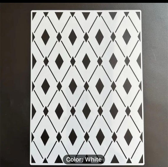 Harlequin Stencil, Reusable Plastic Template, A4 Size