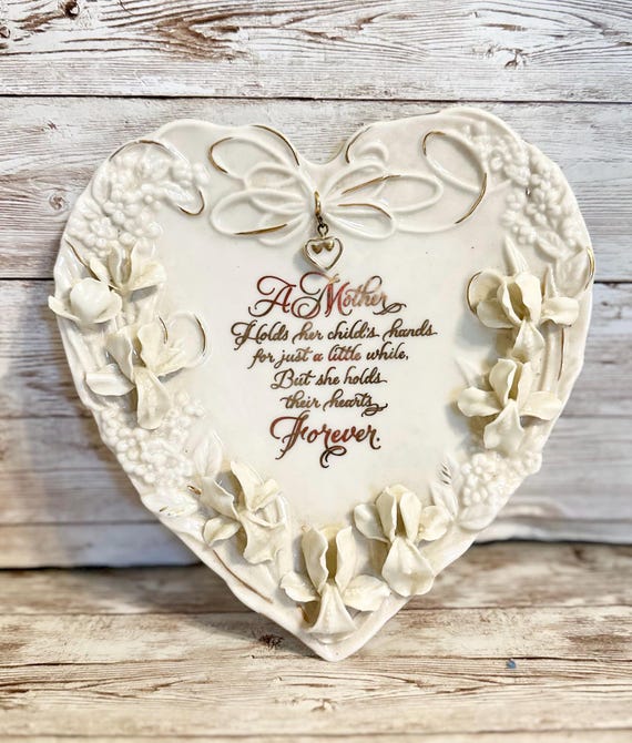 The Bradford Exchange “Forever in Mothers Heart” Fine Porc.Collection Plate 2002