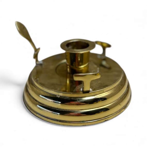 PARTYLITE Gold Tone Tapered Candle Holder 2" Tall 4" Base Brass