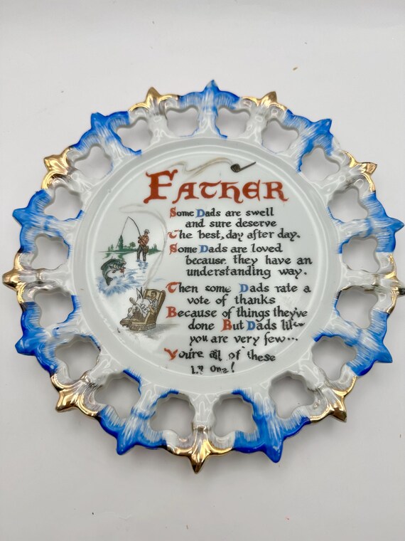 Vintage Pink Gold MOTHER Decorative Plate