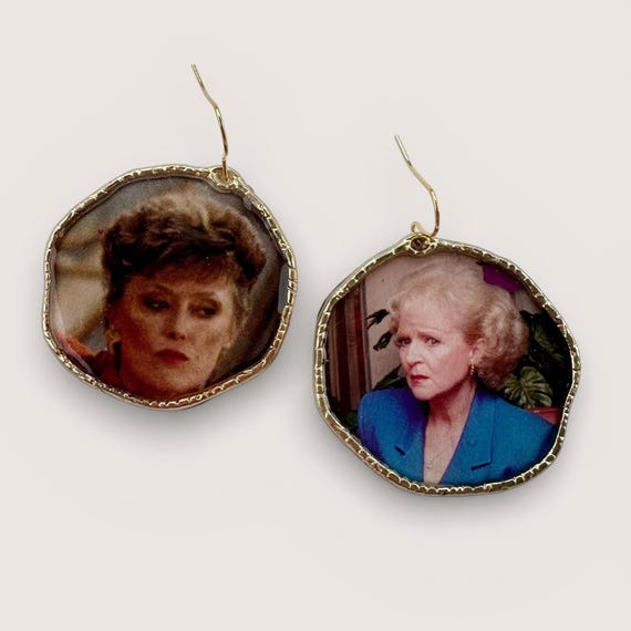 Golden Girls Earrings Dorothy Rose Blanche Sophia • Funny Best Friend Gift • 80s TV Nostalgia Jewelry • Galentines