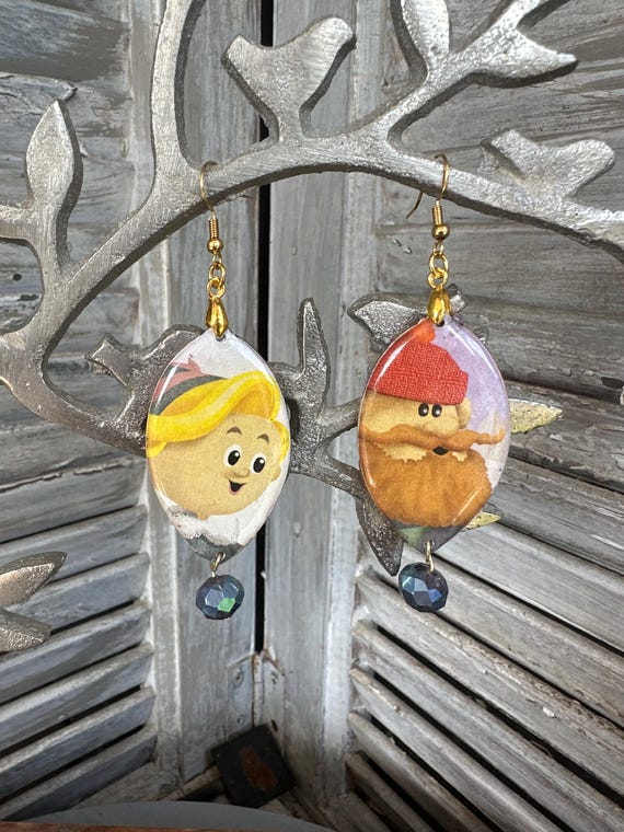 Rudolph the Red Nosed Reindeer Little Golden Book Earrings