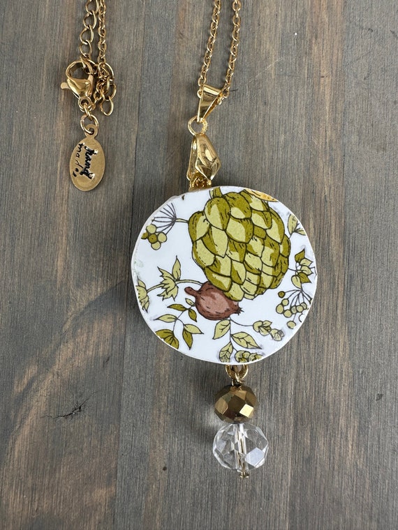 Corningware Spice of Life Pendant Necklace on Stainless Steel