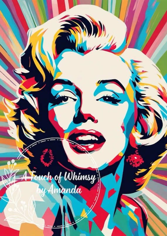 Popart Marilyn Woman Decoupage Rice Paper A4