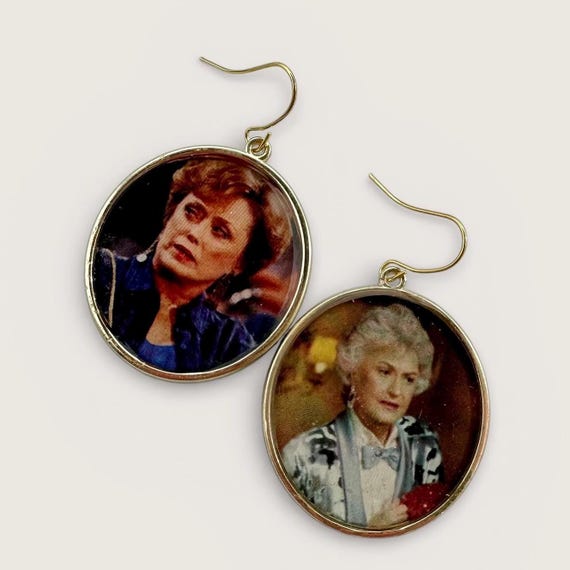 Golden Girls Earrings Dorothy Rose Blanche Sophia • Funny Best Friend Gift • 80s TV Nostalgia Jewelry • Galentines