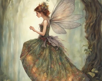 Whimsical Fairy Decoupage Tissue Paper 3 Sheet Bundle