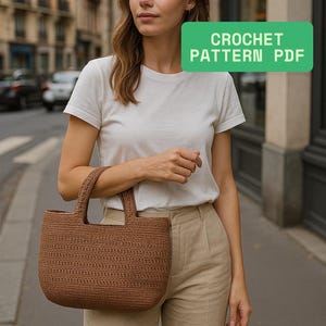 Häkeltasche Muster PDF, Häkeltasche, Handtasche Tasche, Häkeltasche Bast, Frauentasche, Muttertagsgeschenk, einfache Taschenherstellung, das beste Geschenk