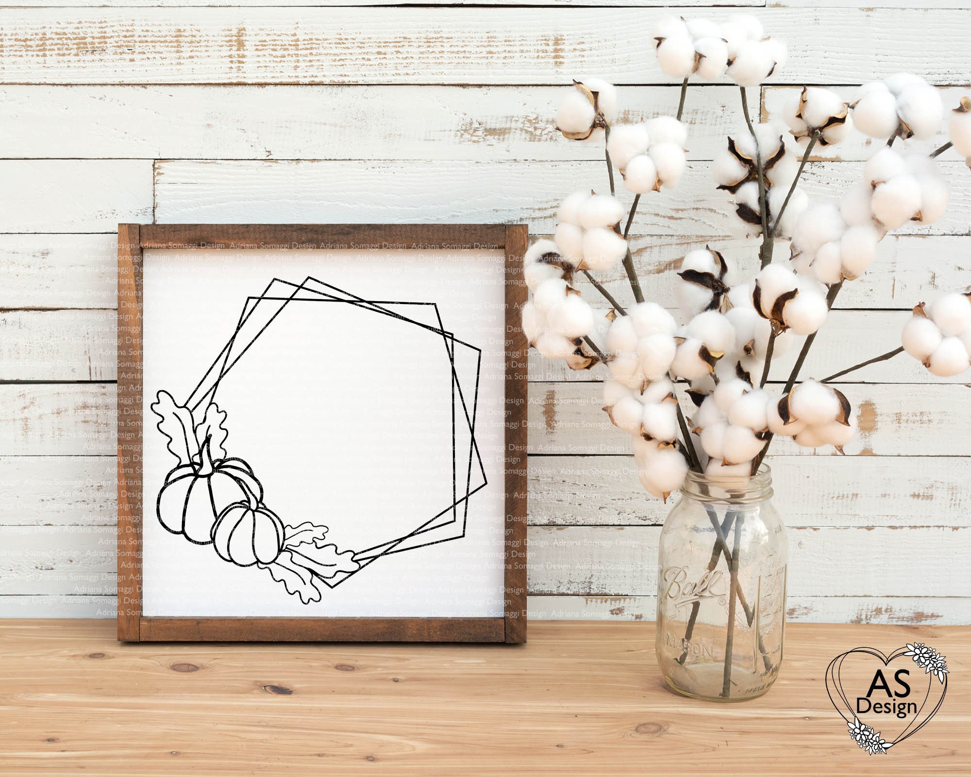 Halloween Pumpkin Frame SVG Pumpkin SVG Fall Border Oak - Etsy