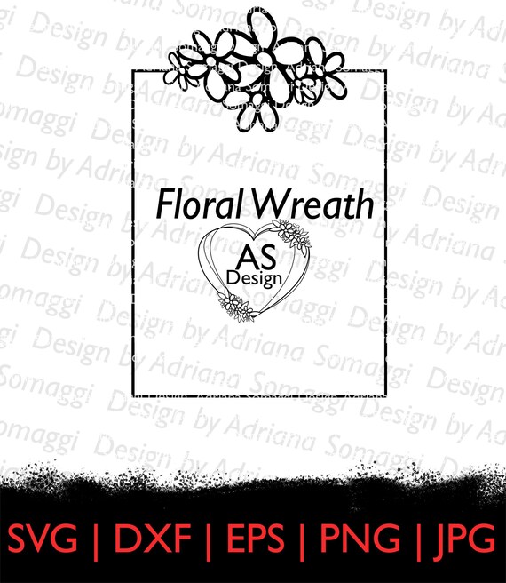 Hand Drawn Wreath SVG Cut File Svg Dxf Eps Png Jpg Files | Etsy
