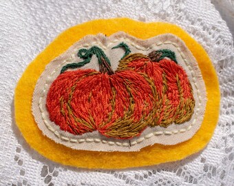 Pumpkin Patch | Hand Stitched Embroidery Patch