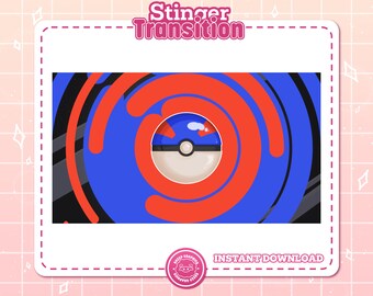 Pokemon Great Ball Stinger Transition - geanimeerde livestreamafbeelding (webm)
