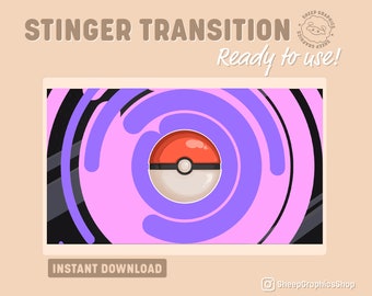 Pokéball Stinger Transition Animated Twitch Scene (Instant Download) 