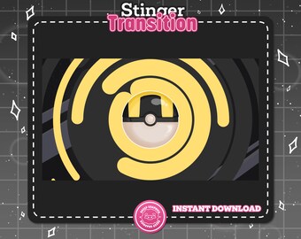 Pokemon Ultra Ball Stinger-overgang, schattige twitch-animatie (digitale download)