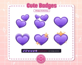 Leuke hartjesbadges voor Twitch, YouTube en Discord