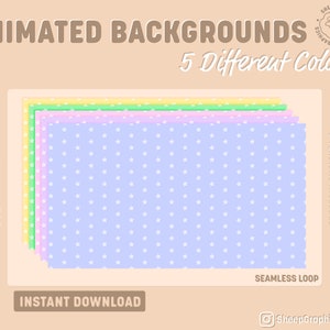 Animated Livestream Background, Pastel Starry Twitch Overlay, Custom Stream, Cute Aesthetic, Kawaii Scene, Stream Setup, Vtuber Background