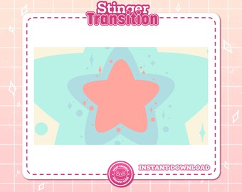 Pastel Star Stinger-overgang voor Twitch (webmbestand)