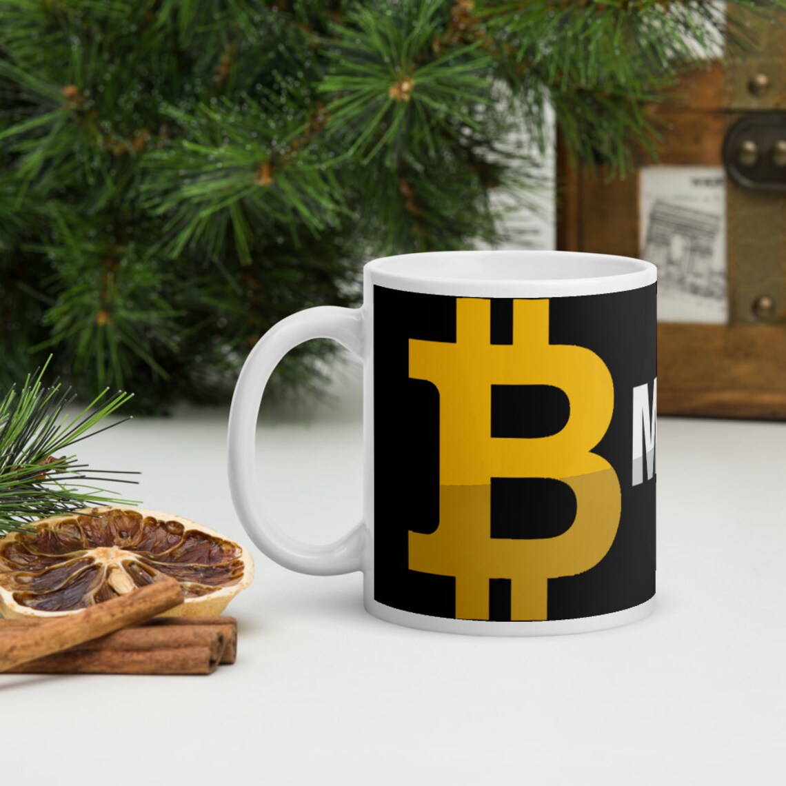 Bitcoin Miner White glossy mug Crypto mug Blockchain mug | Etsy