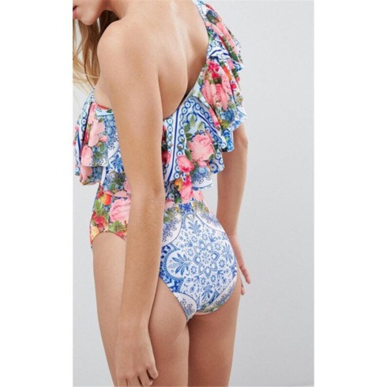 Boho Swimsuit Boho Beach Wear Bohemian Swimsuit One Piece Etsy