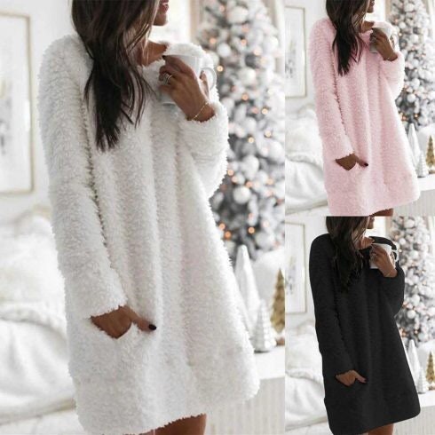 Fuzzy White Dress - Etsy