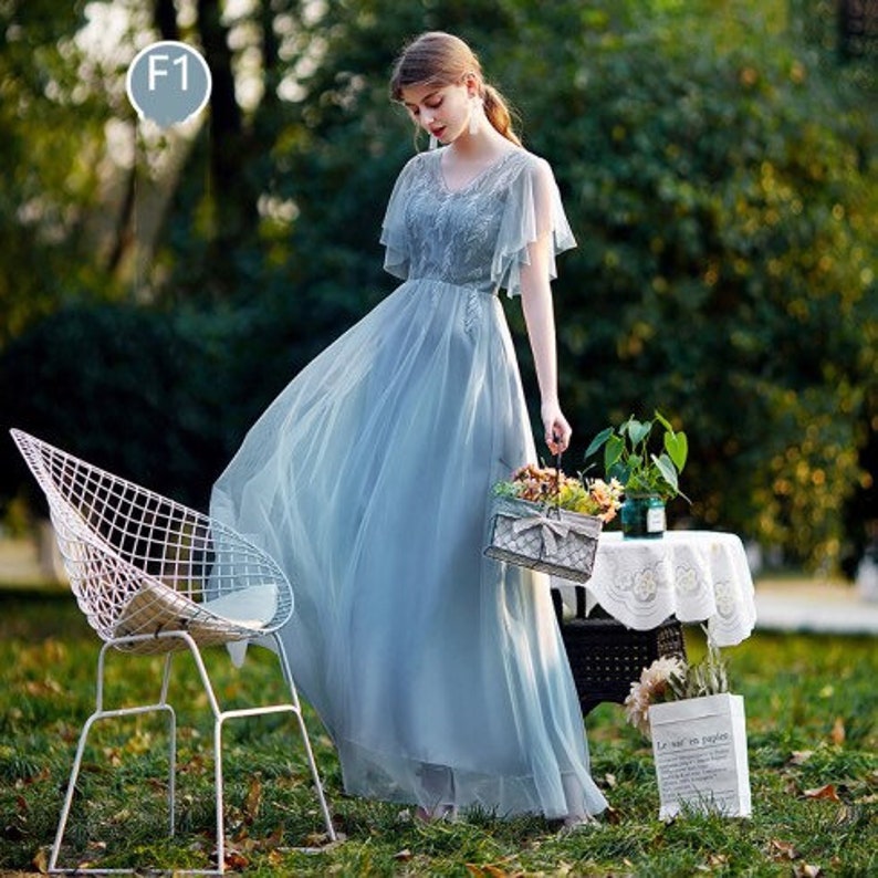 Boho Wedding Dress Bohemian Wedding Dresses Blue Wedding - Etsy