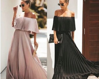 off the shoulder boho dress