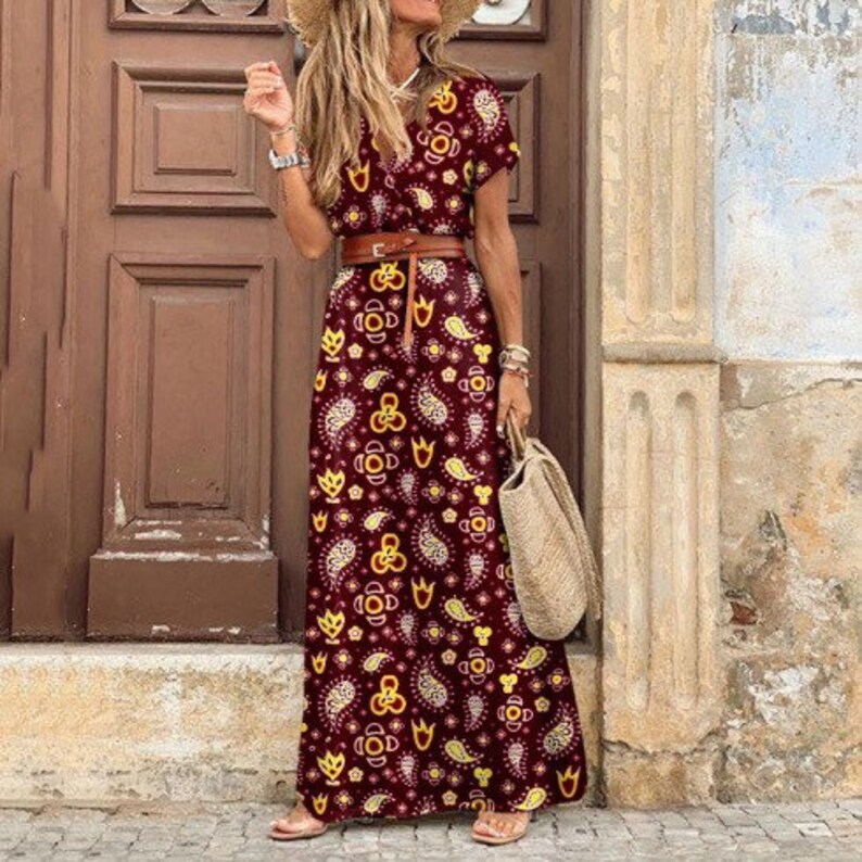 Boho Dress Plus Size Summer Dress for Women Bohemian Dress Etsy