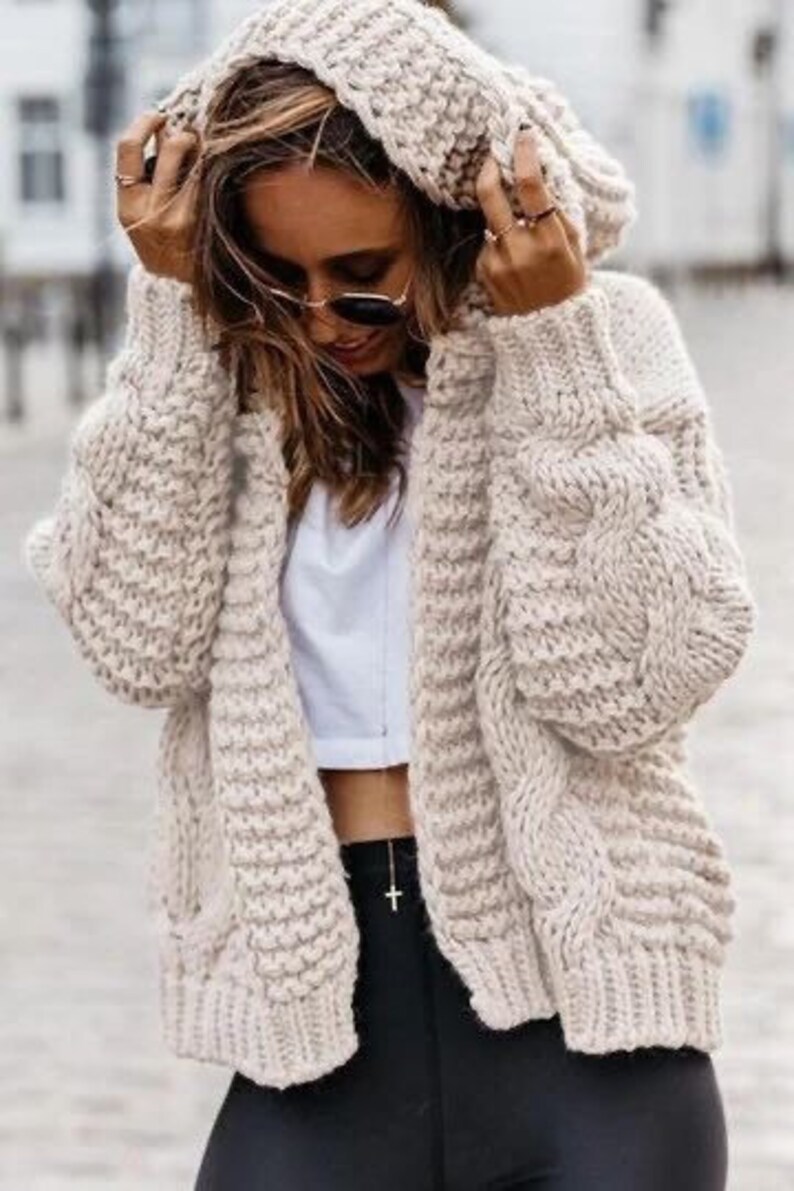 Cardigan Jumper Winter Boho Knit Cardigan Sweater Cardigan - Etsy