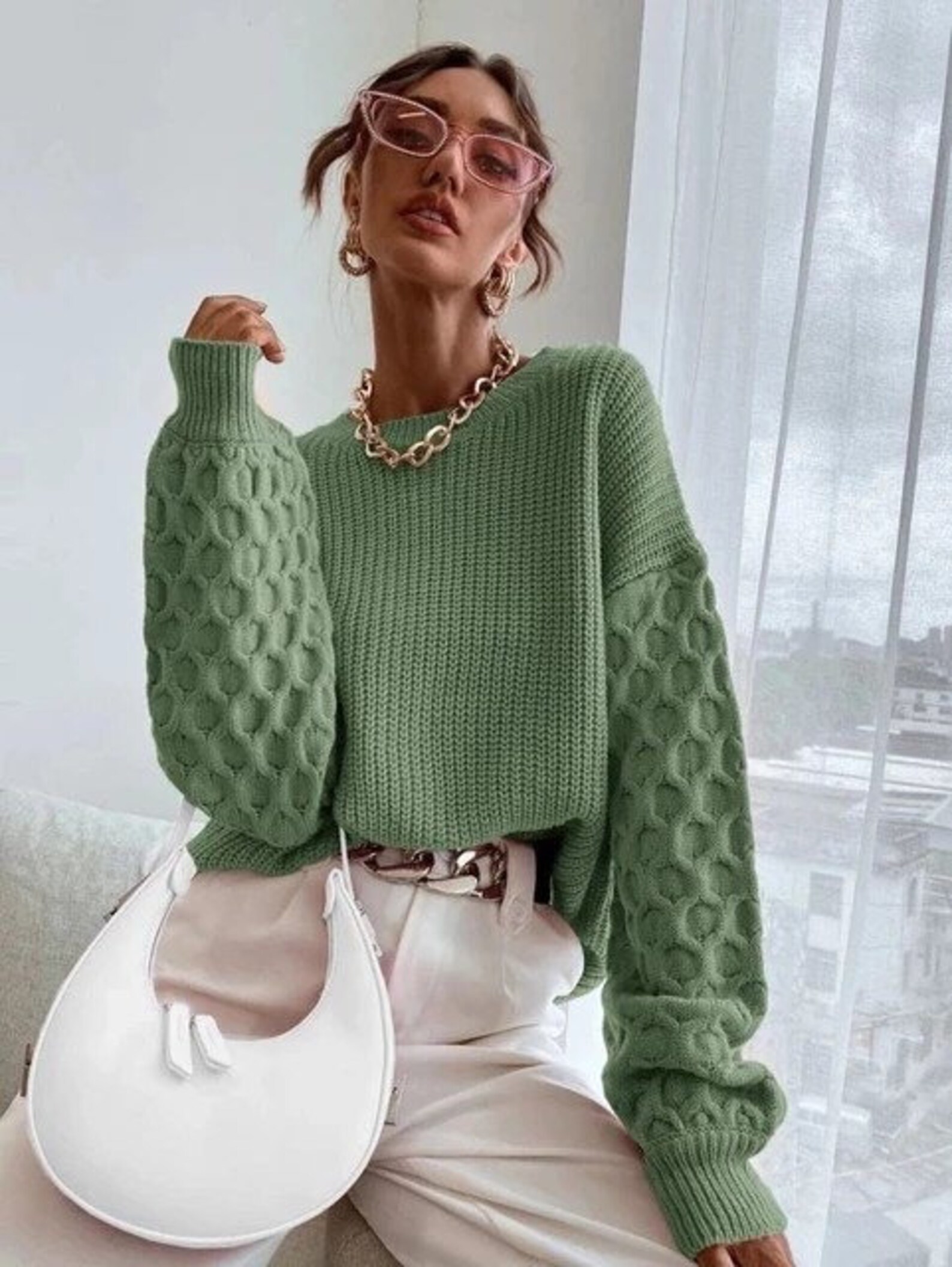 Bohemian Knitted Sweater for Women Boho Oversized Blouse - Etsy