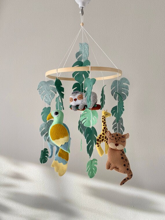 Safari baby mobile Safari Nursery mobile Jungle animals Etsy