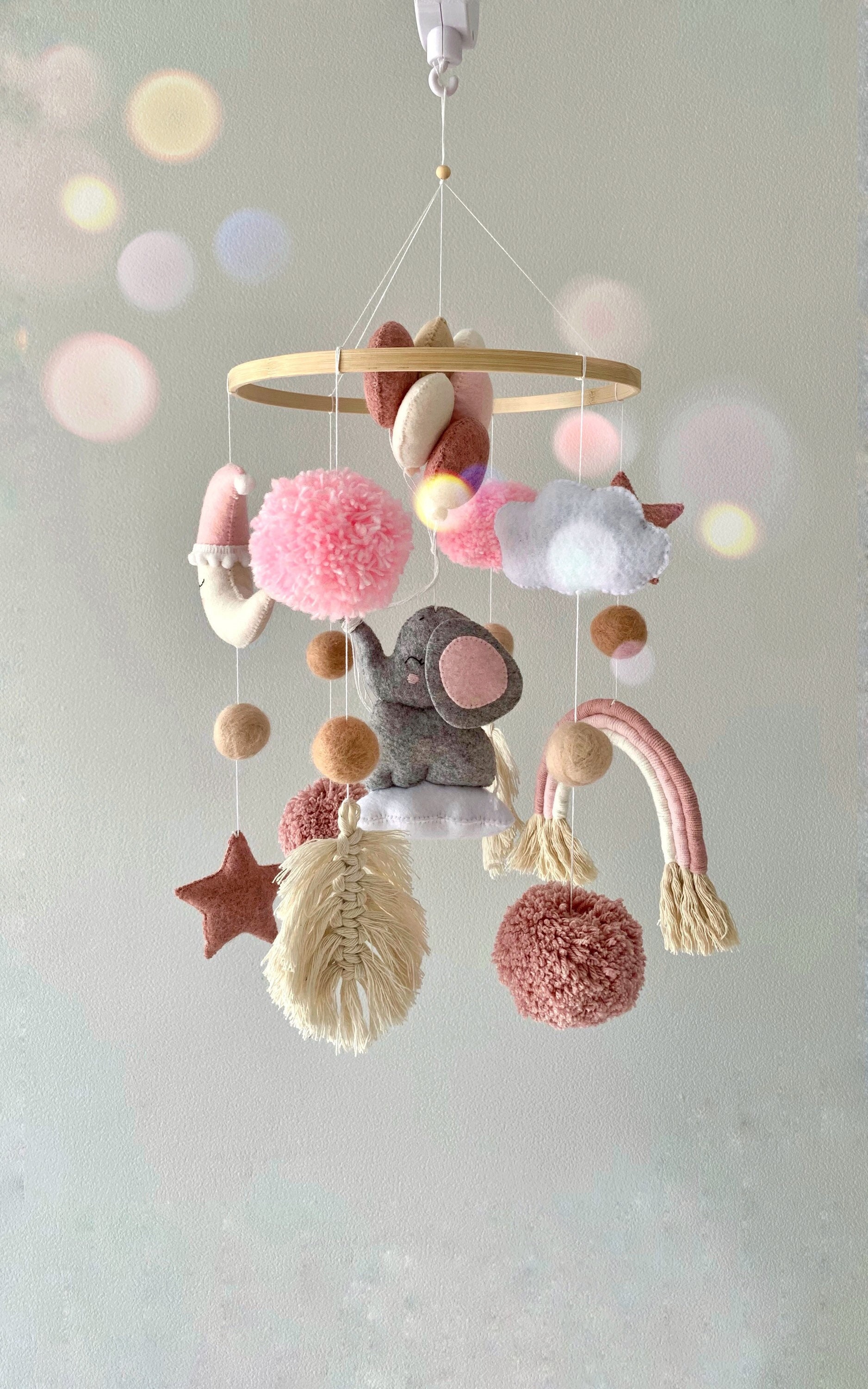 Baby mobile crib Boho nursery decor baby girl mobile boho Etsy