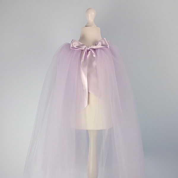 Tulle Cape, Dressing Up, Pretend Play, choice of 15 colours, ribbon tie at neck