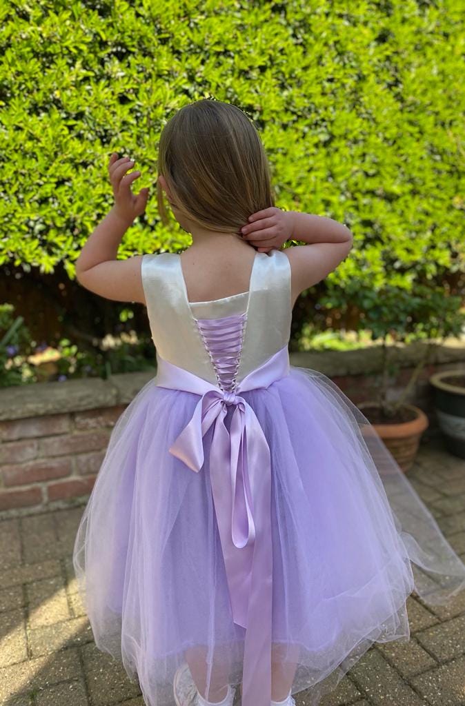 Lilac Junior Bridesmaid Dress - Etsy UK
