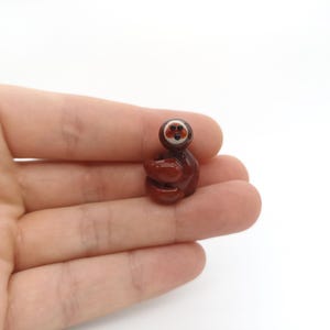 Tiny sloth gifts glass animals mini figurine, handmade murano glass sloth gift for her, miniature sloth mini glass sloth sculpture for table