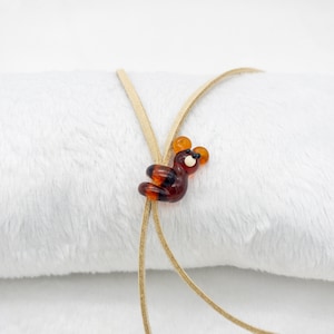 Murano Glass Teddy Bear Necklace: Lampwork Animal Jewelry