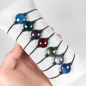 Murano glass bracelet , glass jewelry , adjustable bracelet , choose your color
