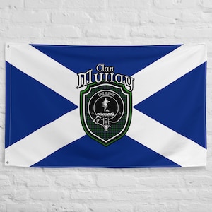 Clan Murray Scottish Family Crest, Scotland Flag | Scottish gifts for the home | Scottish Murray Clan Flag