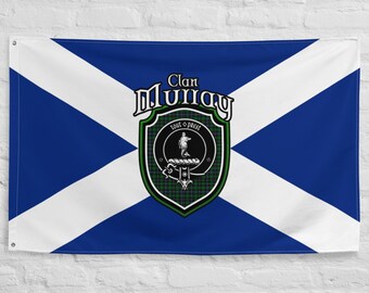Clan Murray Scottish Family Crest, Scotland Flag | Scottish gifts for the home | Scottish Murray Clan Flag