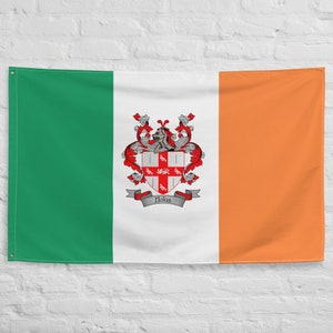 Nolan Irish Coat of Arms Family Crest Ireland Flag | Irish gifts for the home