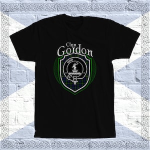 Clan Gordon Tartan T-Shirt, Scottish Gordon Tshirt, Gordon Last Name, Gordon Tartan, Gordon Crest, Gordon Clan Crest Badge