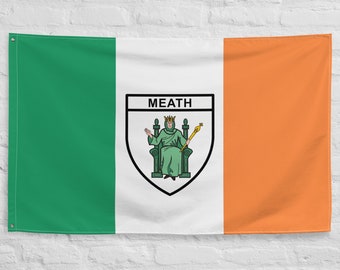 Escudo de armas del condado de Meath Bandera de Irlanda / Bandera de Meath Crest / Bandera de Irlanda 3'x5'