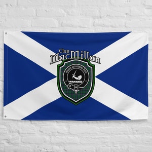 Clan MacMillan Scottish Family Crest, Scotland Flag | Scottish gifts for the home | Scottish MacMillan Clan Flag