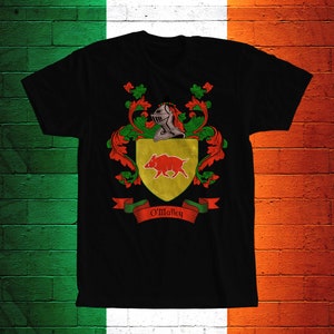 O&#39;Malley Family Crest T- Shirt, O&#39;Malley Coat of Arms, O&#39;Malley Shirt, O&#39;Malley Family Name, Irish Surname Gift, O&#39;Malley Surname
