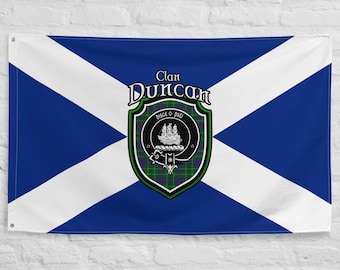 Crista escocesa da família do clã Duncan, bandeira de | Presentes escoceses para o lar | Bandeira do Clã Escocês Duncan