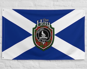 Clan Hay Scottish Family Crest, Bandera de Escocia / Regalos escoceses para el hogar / Bandera escocesa del Clan del Heno