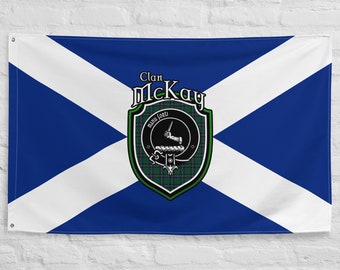 Clan McKay Scottish Family Crest, Scotland Flag | Scottish gifts for the home | Scottish McKay Clan Flag