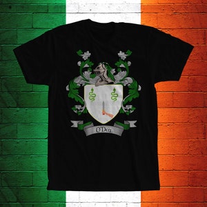 O&#39;Dea Family Crest T- Shirt, O&#39;Dea Coat of Arms, O&#39;Dea Shirt, O&#39;Dea Family Name, Irish Surname Gift, O&#39;Dea Surname, Irish Gifts