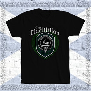 Clan MacMillan Tartan T-Shirt, Scottish MacMillan Tshirt, MacMillan Last Name, MacMillan Tartan, MacMillan Crest, MacMillan Clan Crest Badge