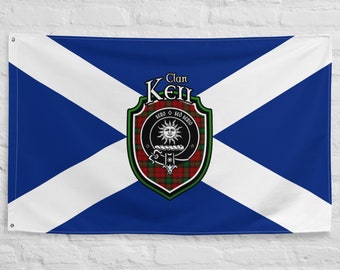 Clan Kerr Scottish Family Crest, Bandera de Escocia / Regalos escoceses para el hogar / Bandera escocesa del Clan Kerr