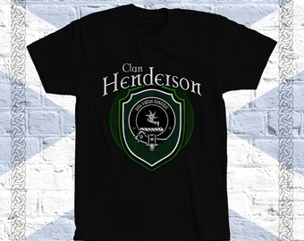 Clan Henderson Tartan T-Shirt, Scottish Henderson Tshirt, Henderson Last Name, Henderson Tartan, Henderson Crest, Henderson Clan Crest